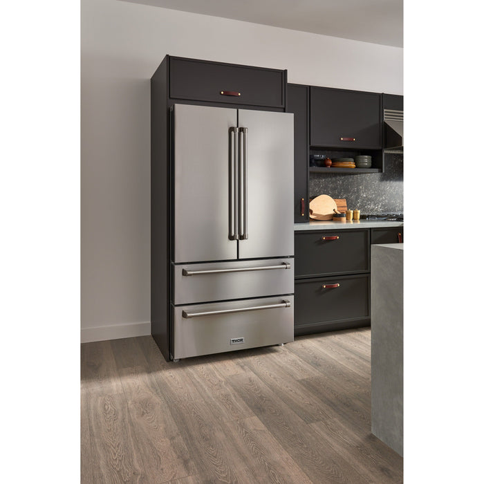 Thor Kitchen Refrigerators Thor Kitchen Professional 36 In. Counter Depth 22.5 Cu. Ft. Refrigerator Stainless Steel TRF3602