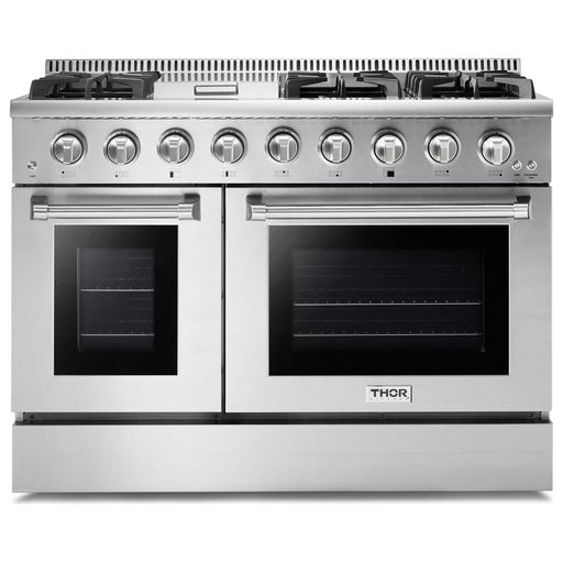 Thor Kitchen Kitchen Appliance Packages Thor Kitchen Professional 48 in. Propane Gas Range, Range Hood Appliance Package