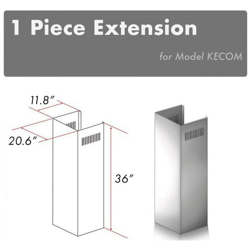 ZLINE 1 Piece Chimney Extension for 10ft Ceiling (1PCEXT-KECOM)