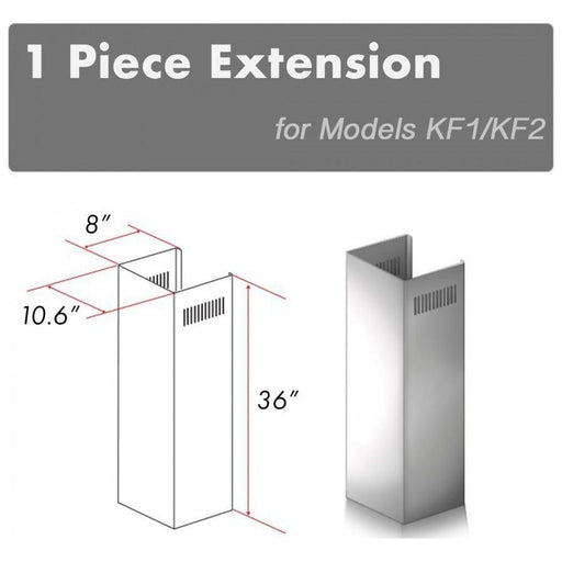 ZLINE Range Hood Accessories ZLINE 1 Piece Chimney Extension for 10ft Ceiling (1PCEXT-KF1)