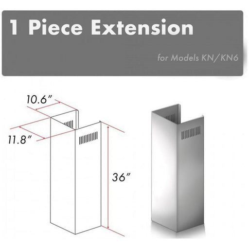 ZLINE Range Hood Accessories ZLINE 1 Piece Chimney Extension for 10ft Ceilings (1PCEXT-KN)