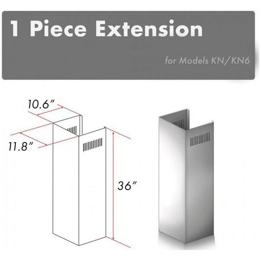 ZLINE 1 Piece Chimney Extension for 10ft Ceilings (1PCEXT-KN)