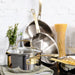 ZLINE Cookware Sets ZLINE 10 Piece Non-Toxic Cookware Set in Stainless Steel with Bronze Trim