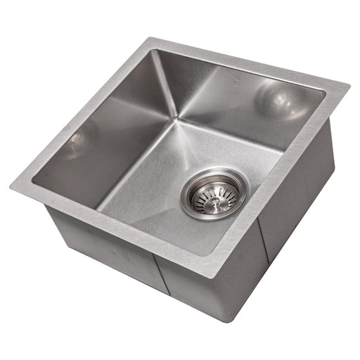 ZLINE 15 in. Boreal Undermount Single Bowl DuraSnow® Stainless Steel Bar Kitchen Sink, SUS-15S