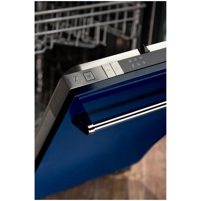 ZLINE Dishwashers ZLINE 18 in. Top Control Dishwasher In Blue Gloss Stainless Steel DW-BG-18
