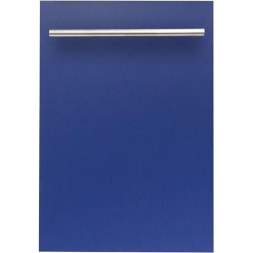 ZLINE 18 in. Top Control Dishwasher In Blue Matte with Stainless Steel Tub and Modern Handle DW-BM-H-18