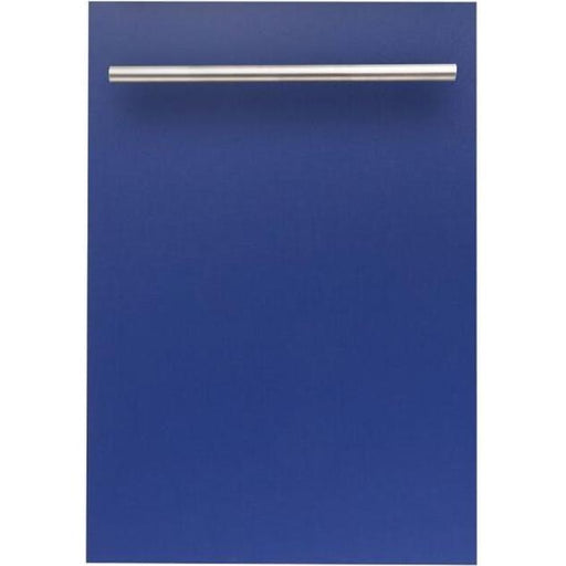 ZLINE Dishwashers ZLINE 18 in. Top Control Dishwasher In Blue Matte with Stainless Steel Tub and Modern Handle DW-BM-H-18