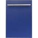 ZLINE Dishwashers ZLINE 18 in. Top Control Dishwasher In Blue Matte with Stainless Steel Tub and Modern Handle DW-BM-H-18