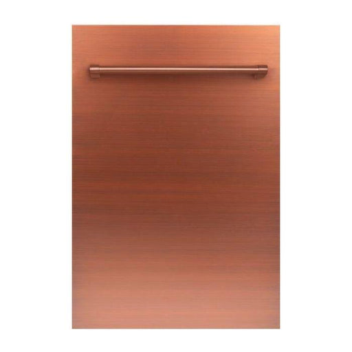 ZLINE 18 in. Top Control Dishwasher In Copper with Stainless Steel Tub and Traditional Style Handle DW-C-H-18