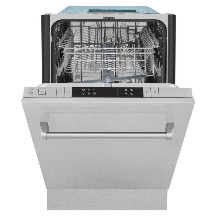 ZLINE Dishwashers ZLINE 18 in. Top Control Dishwasher In DuraSnow Stainless Steel with Stainless Steel Tub DW-SN-18