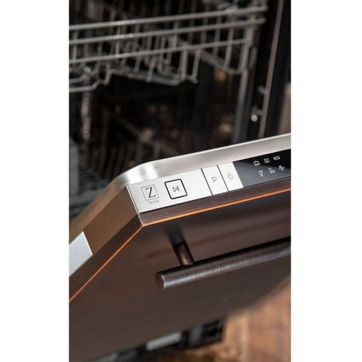 ZLINE Dishwashers ZLINE 18 in. Top Control Dishwasher In Oil-Rubbed Bronze with Stainless Steel Tub DW-ORB-18