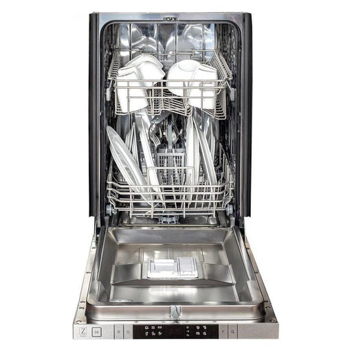 ZLINE 18 in. Top Control Dishwasher In Red Gloss Stainless Steel DW-RG-18