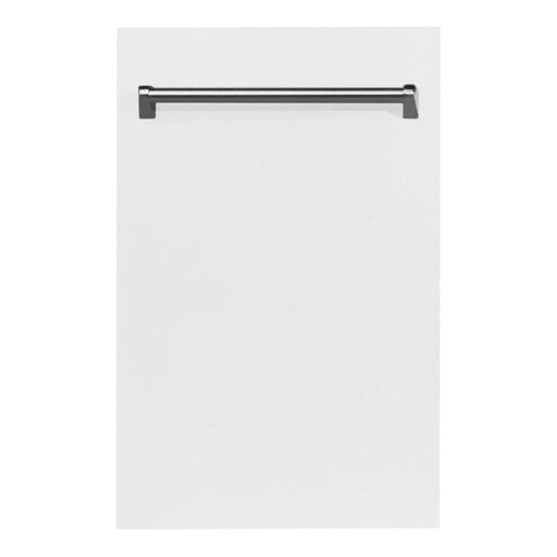 ZLINE 18 in. Top Control Dishwasher in White Matte Stainless Steel DW-WM-18