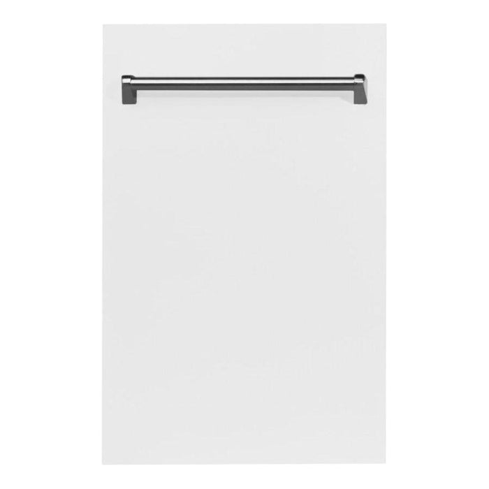 ZLINE 18 in. Top Control Dishwasher in White Matte Stainless Steel DW-WM-18