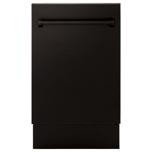 ZLINE 18 in. Top Control Tall Dishwasher In Oil Rubbed Bronze with 3rd Rack DWV-ORB-18