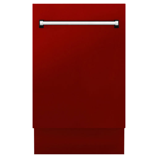 ZLINE 18 in. Top Control Tall Dishwasher In Red Gloss with 3rd Rack DWV-RG-18