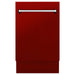 ZLINE 18 in. Top Control Tall Dishwasher In Red Gloss with 3rd Rack DWV-RG-18