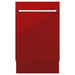 ZLINE Dishwashers ZLINE 18 in. Top Control Tall Dishwasher In Red Matte with 3rd Rack DWV-RM-18