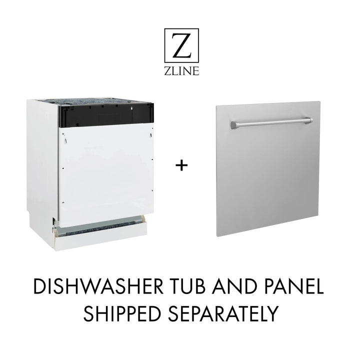 ZLINE 18-Inch Autograph Edition Tall Tub Dishwasher in Black Stainless Steel with Champagne Bronze Handle (DWVZ-BS-18-CB)