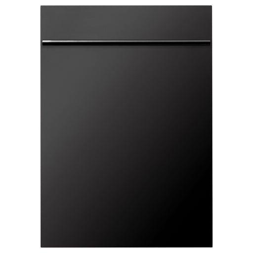 ZLINE Dishwashers ZLINE 18 Inch Compact Black Stainless Steel Top Control Dishwasher with Stainless Steel Tub and Modern Style Handle DW-BS-H-18