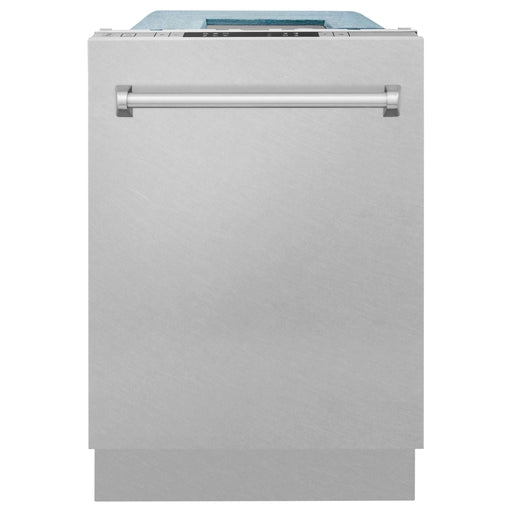 ZLINE 18-Inch Dishwasher in DuraSnow Stainless Steel with Stainless Steel Tub and Traditional Style Handle (DW-SN-H-18)