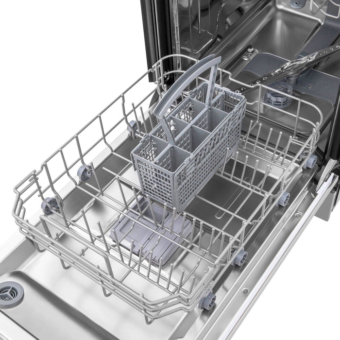 ZLINE 18-Inch Dishwasher in DuraSnow Stainless Steel with Stainless Steel Tub and Traditional Style Handle (DW-SN-H-18)