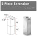 ZLINE Range Hood Accessories ZLINE 2 Piece Chimney Extension and mounting bracket for 10ft-12ft Ceiling (2PCEXT-597i)