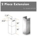 ZLINE Range Hood Accessories ZLINE 2 Piece Chimney Extension for 12ft Ceiling (2PCEXT-KECOM)