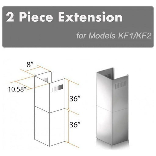 ZLINE 2 Piece Chimney Extension for 12ft Ceiling (2PCEXT-KF1)