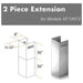 ZLINE 2 Piece Chimney Extension for 12ft Ceiling (2PCEXT-KF1)