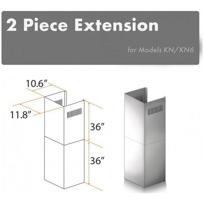 ZLINE 2 Piece Chimney Extension for 12ft Ceiling (2PCEXT-KN)