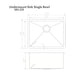 ZLINE Kitchen Sinks ZLINE 23 in. Meribel Undermount Single Bowl DuraSnow® Stainless Steel Kitchen Sink with Bottom Grid, SRS-23S