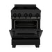 ZLINE Ranges ZLINE 24" 2.8 cu. ft. Induction Range with 3 Element Stove and Electric Oven in Black Stainless Steel, RAIND-BS-24