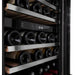 ZLINE 24" Autograph Dual Zone 44-Bottle Wine Cooler in Stainless Steel with Champagne Bronze Accents, RWVZ-UD-24-CB