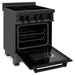 ZLINE 24 In. 2.8 cu. ft. Induction Range with 3 Element Stove and Electric Oven in Black Stainless Steel, RAIND-BS-24