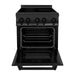 ZLINE 24 In. 2.8 cu. ft. Induction Range with 3 Element Stove and Electric Oven in Black Stainless Steel, RAIND-BS-24