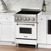 ZLINE 24 In. 2.8 cu. ft. Induction Range with a 3 Element Stove and Electric Oven in White Matte, RAIND-WM-24