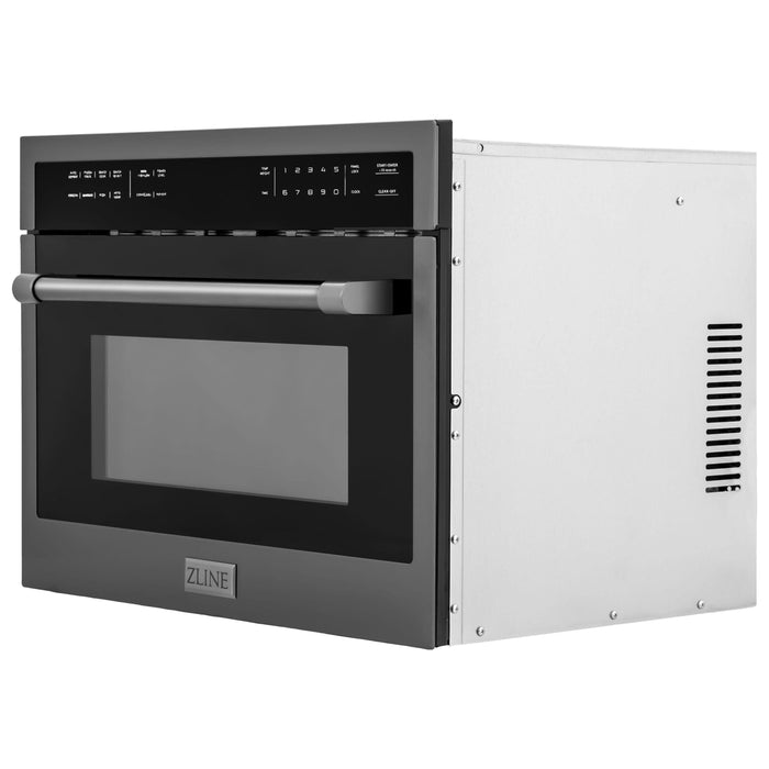 ZLINE 24 in. Built-in Convection Microwave Oven In Black Stainless Steel MWO-24-BS