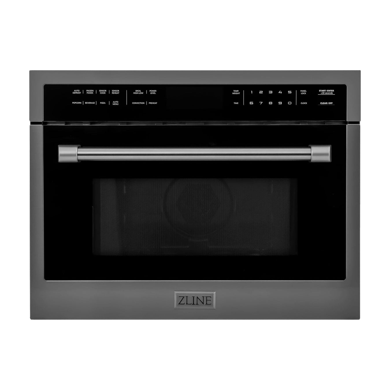 ZLINE Microwaves ZLINE 24 in. Built-in Convection Microwave Oven In Black Stainless Steel MWO-24-BS