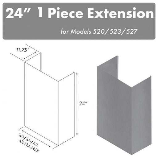 ZLINE 24 in. Chimney for 60 in. Under Cabinet Range Hoods, 520/523/527-60-2FTEXT