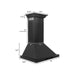 ZLINE 24 in. Convertible Vent Wall Mount Range Hood In Black Stainless Steel with Crown Molding BSKBNCRN-24