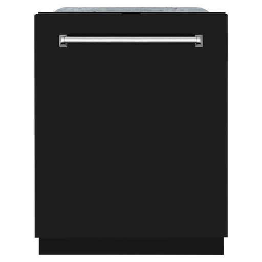 ZLINE Dishwashers ZLINE 24 In. Monument Series 3rd Rack Top Touch Control Dishwasher in Black Matte, 45dBa, DWMT-BLM-24