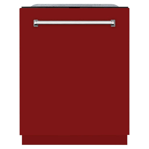 ZLINE Dishwashers ZLINE 24 In. Monument Series 3rd Rack Top Touch Control Dishwasher in Red Gloss, 45dBa, DWMT-RG-24