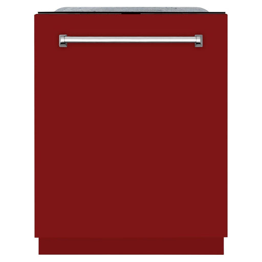 ZLINE Dishwashers ZLINE 24 In. Monument Series 3rd Rack Top Touch Control Dishwasher in Red Gloss, 45dBa, DWMT-RG-24