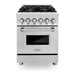 ZLINE 24 in. Professional Dual Fuel Range with Gas Burner and Electric Oven In Stainless Steel RA24