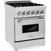 ZLINE Ranges ZLINE 24 in. Professional Gas Burner/Electric Oven Stainless Steel Range with Brass Burners RA-BR-24