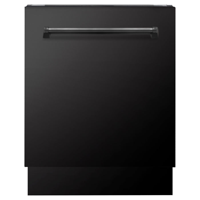 ZLINE Dishwashers ZLINE 24 In. Tallac Series 3rd Rack Dishwasher In Black Stainless Steel with Stainless Steel Tub and 51dBa DWV-BS-24