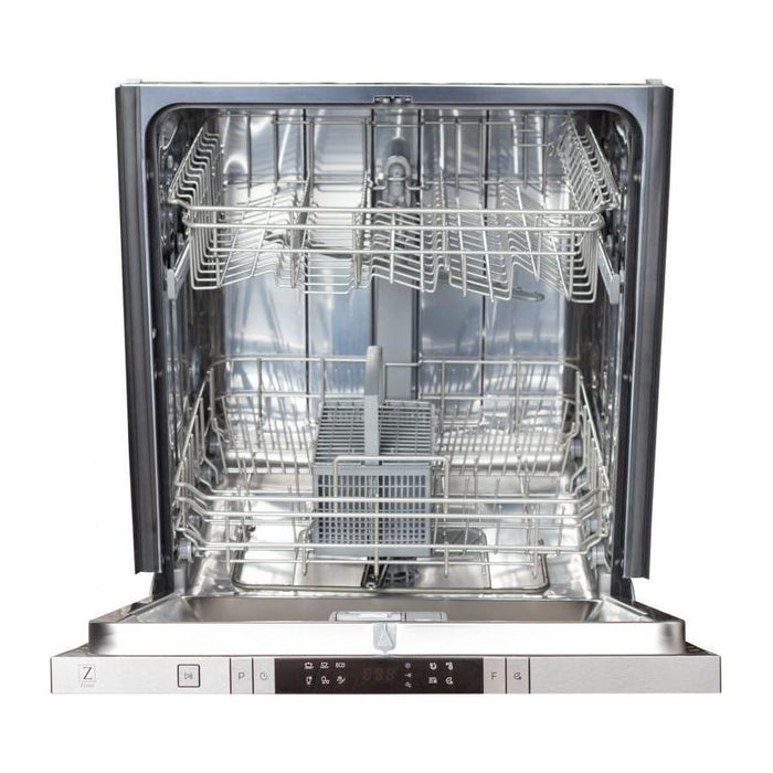 ZLINE 24 in. Top Control Dishwasher In Black Matte with Stainless Steel Tub DW-BLM-24