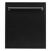 ZLINE 24 in. Top Control Dishwasher In Black Matte with Stainless Steel Tub DW-BLM-24