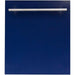 ZLINE 24 in. Top Control Dishwasher In Blue Gloss and Modern Handle DW-BG-H-24